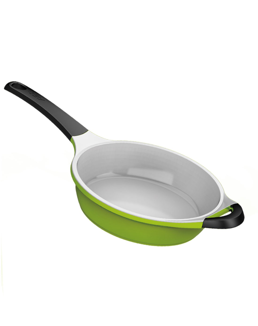 26cm彩色陶瓷平底煎锅 燃气灶适用