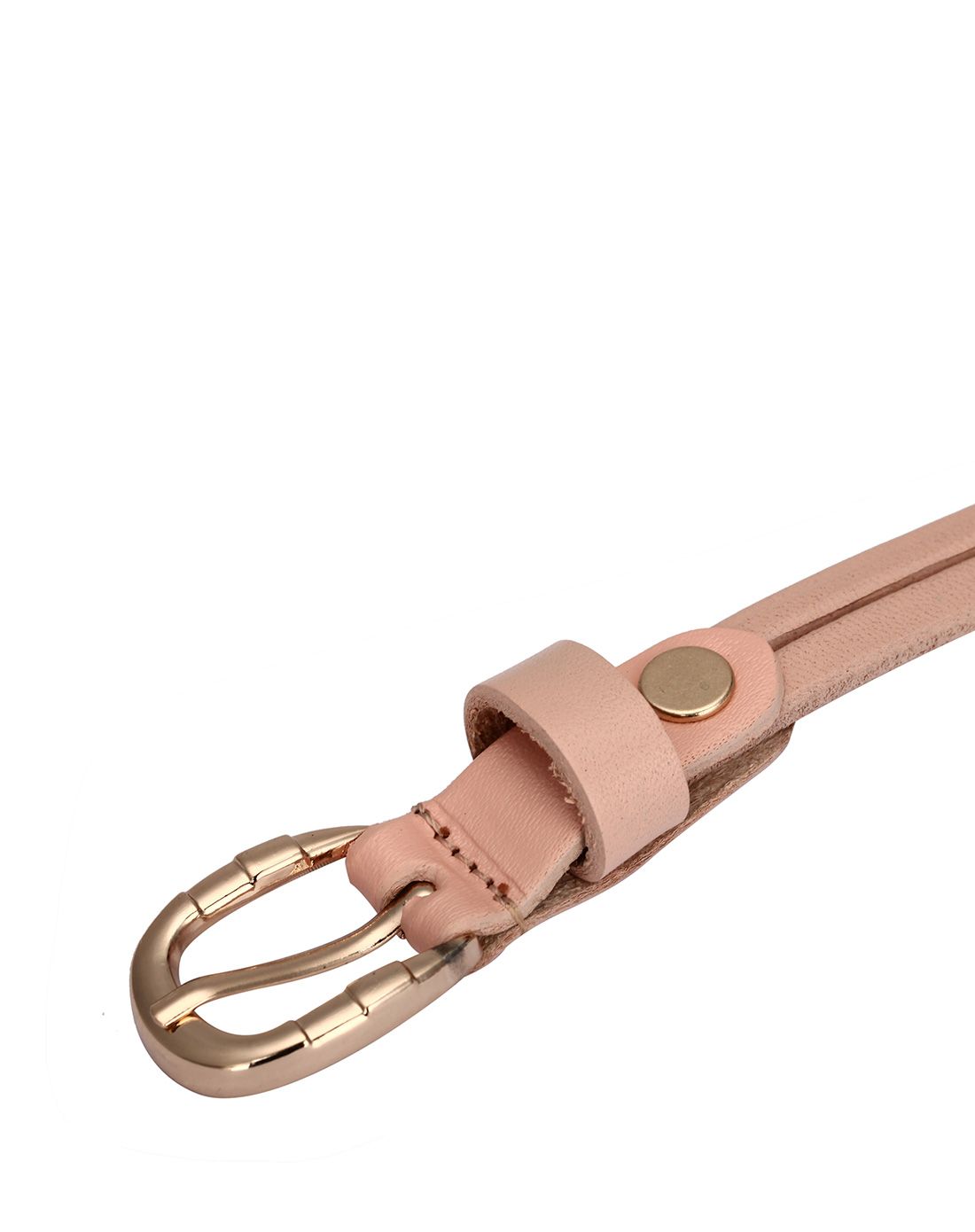 女款杏色牛皮时尚百搭腰带