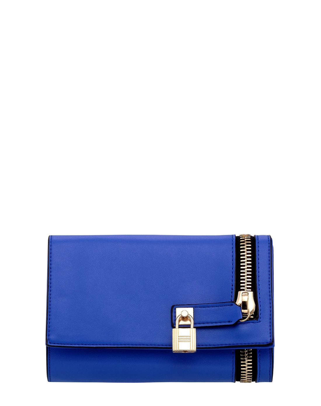 浅宝蓝色淑女风精雅锁扣时尚单肩/斜挎包