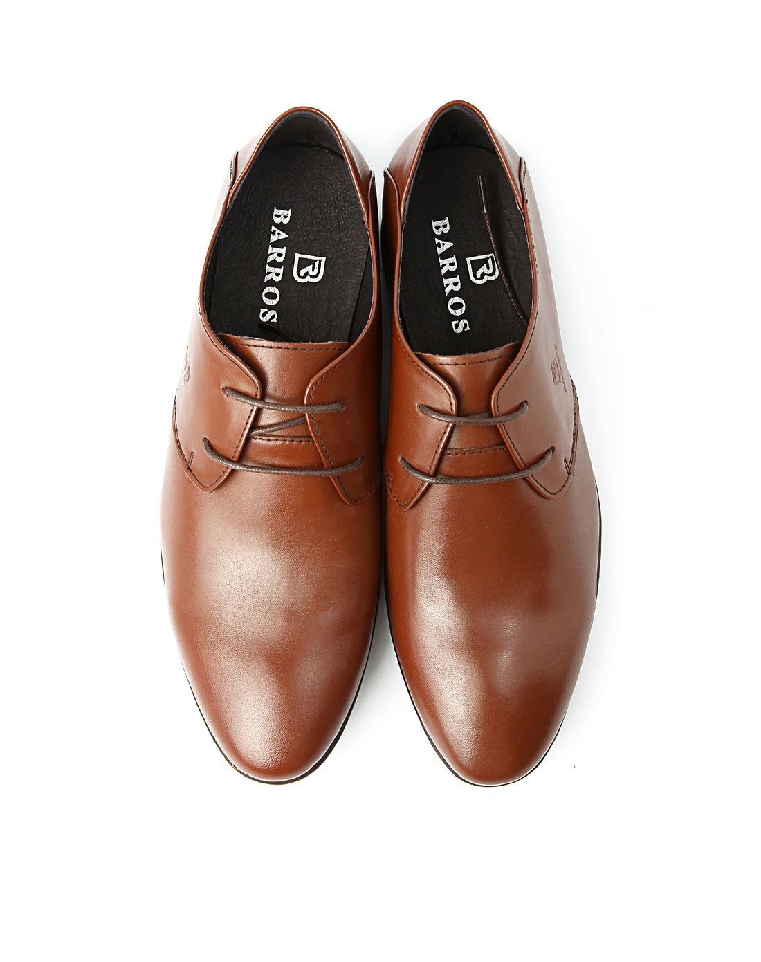 巴路士barros男男士棕色经典嵌线式系带德比鞋bc12p002003_唯品会