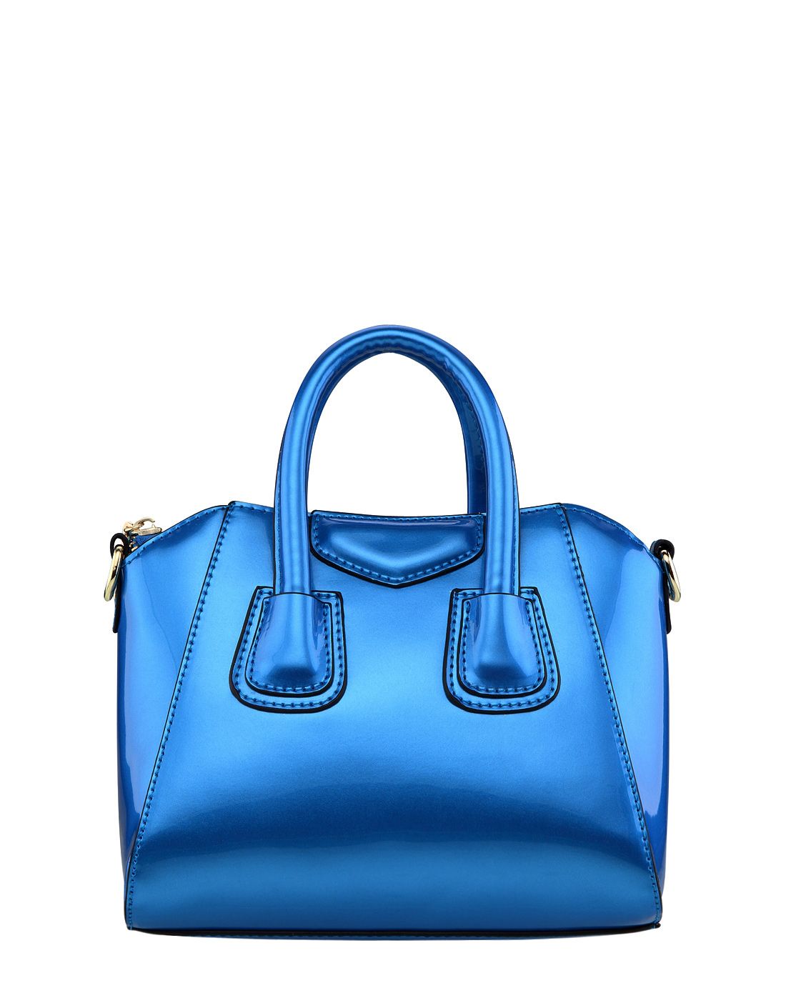 珠光幻彩蓝傲魅纯色漆面手提/斜挎包