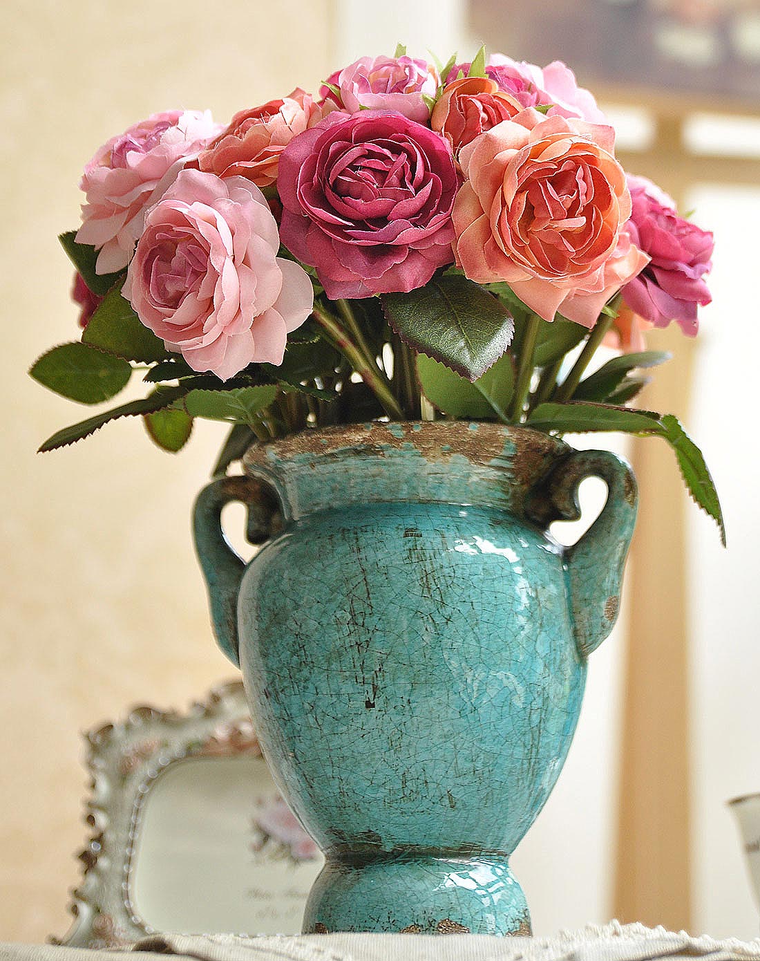 高档陶瓷做旧简约创意花瓶