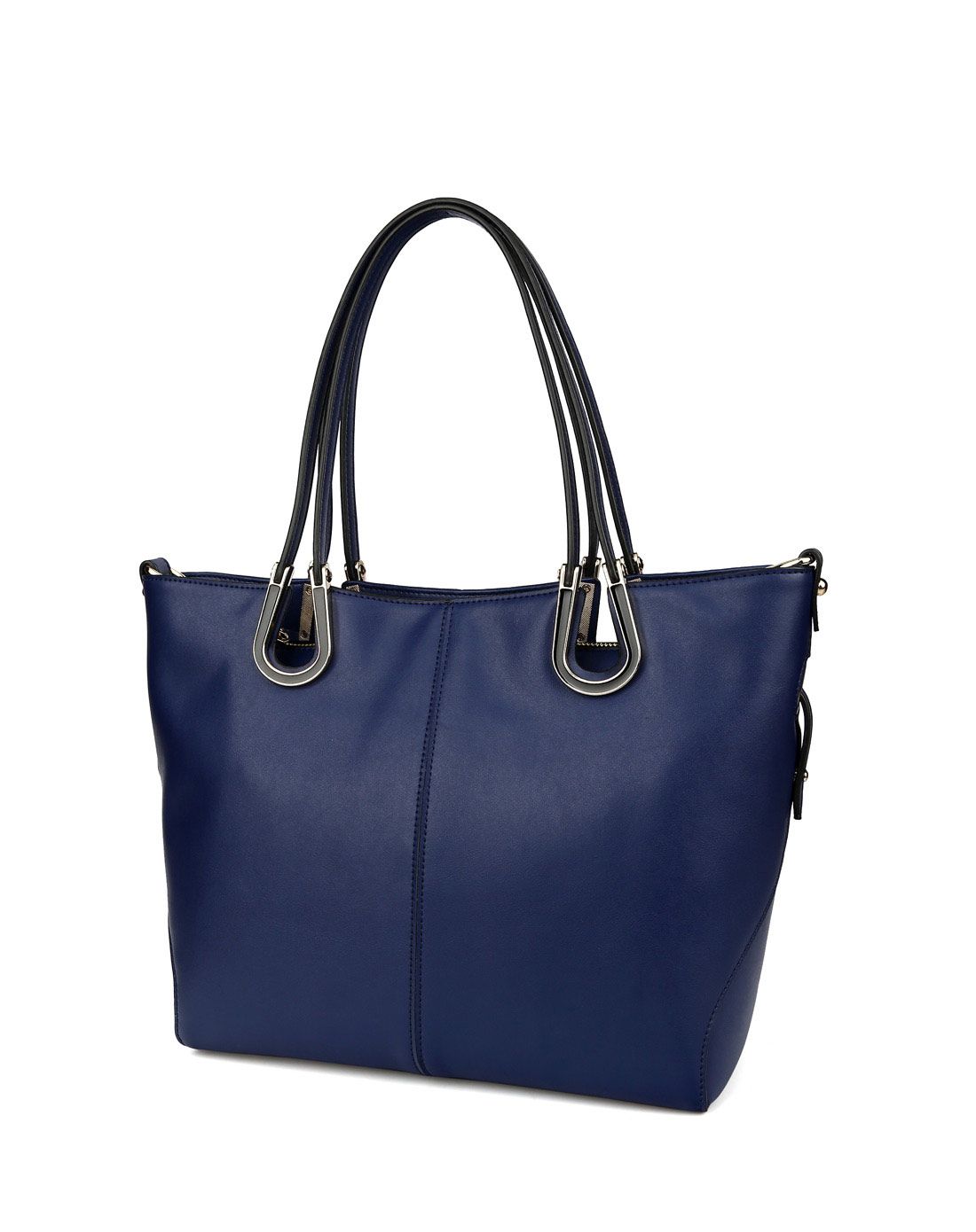 女款宝蓝色水波纹牛皮经典款女包