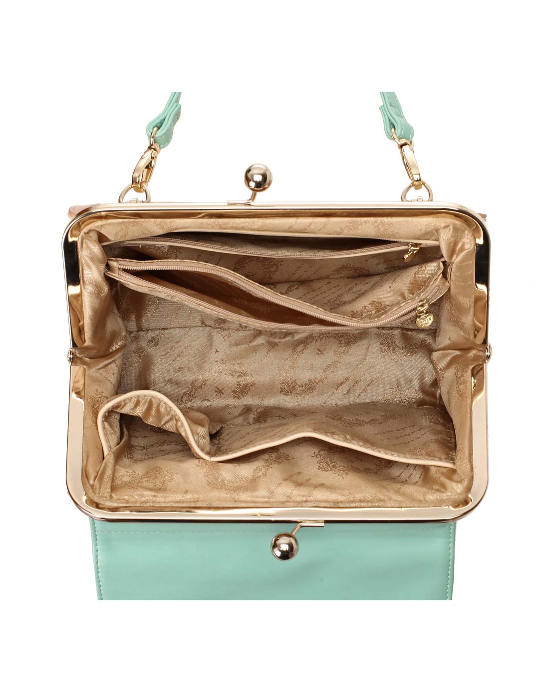 卡文女款米白色人造革包包