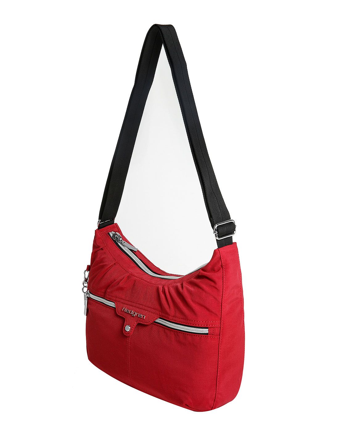 女樱桃红布包水饺包单肩斜挎包