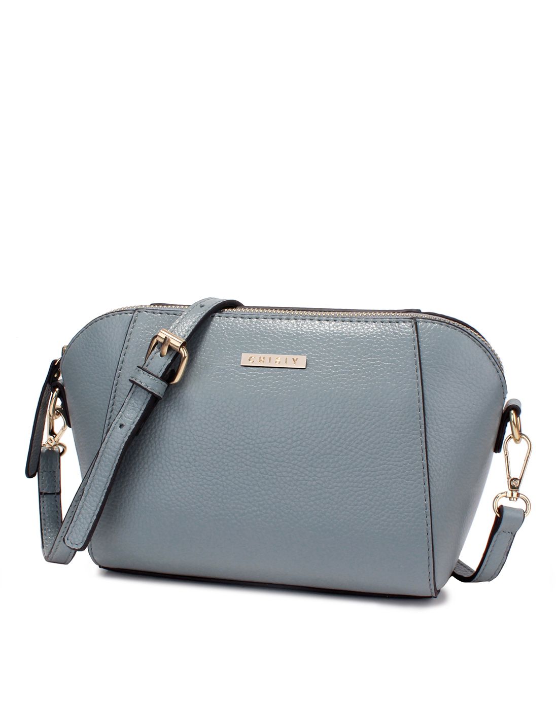 头层牛皮灰蓝色汤奇包torch