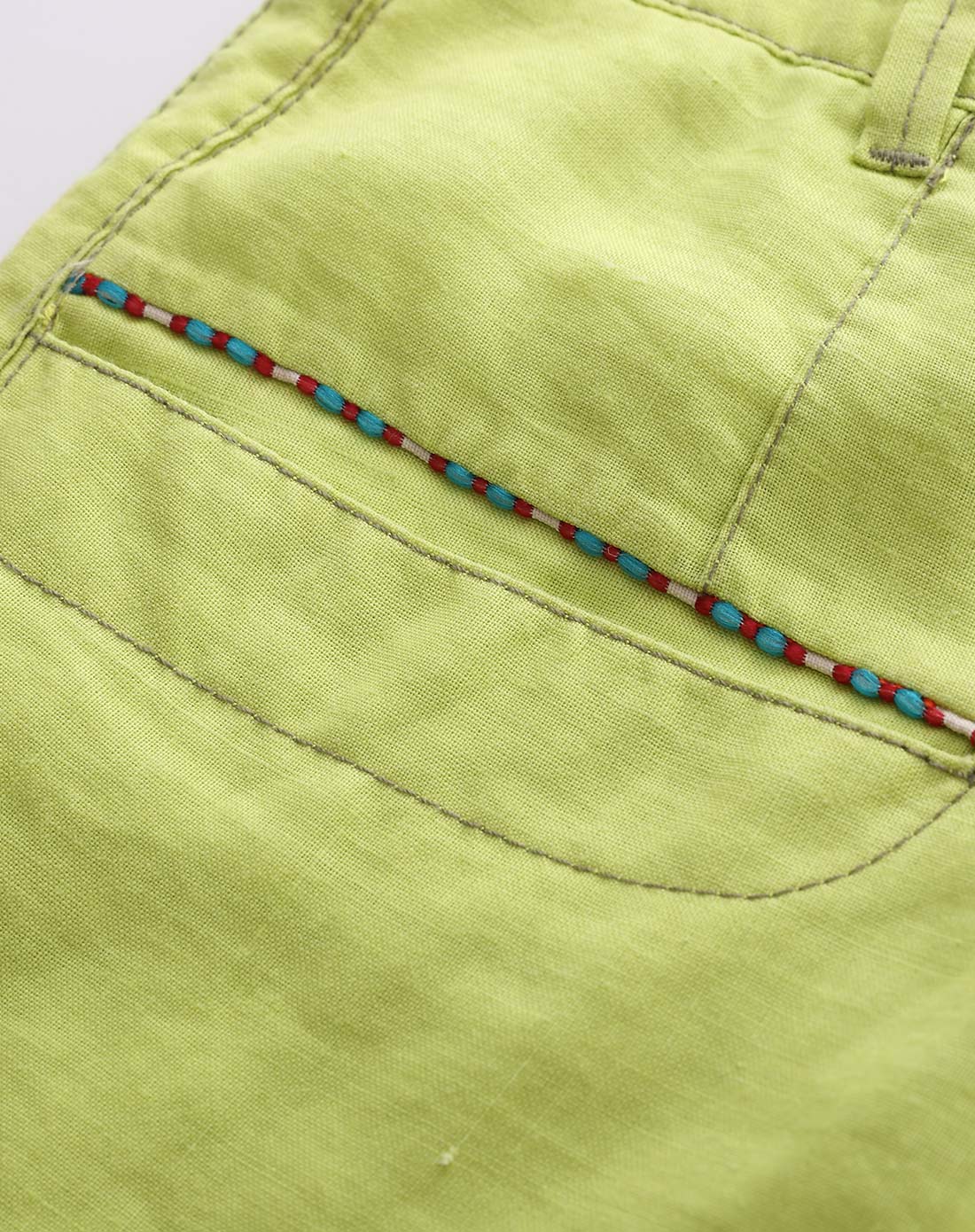 【春新款】芥绿休闲百搭非橡筋长裤