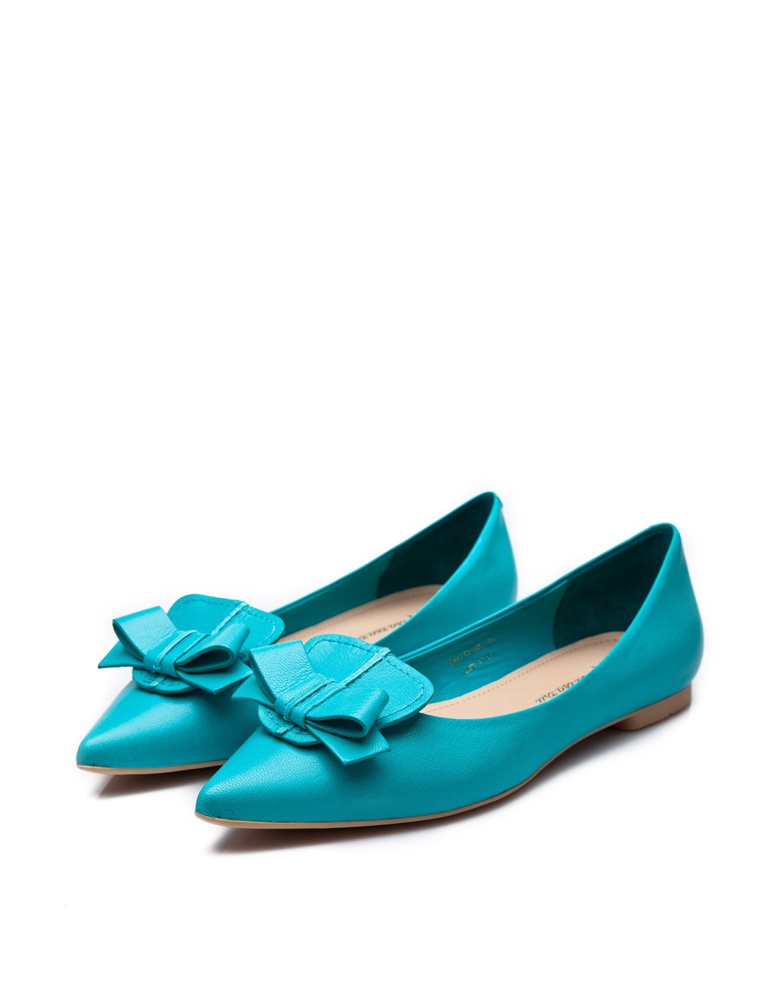 zsazsazsu特惠青色羊皮平跟浅口单鞋