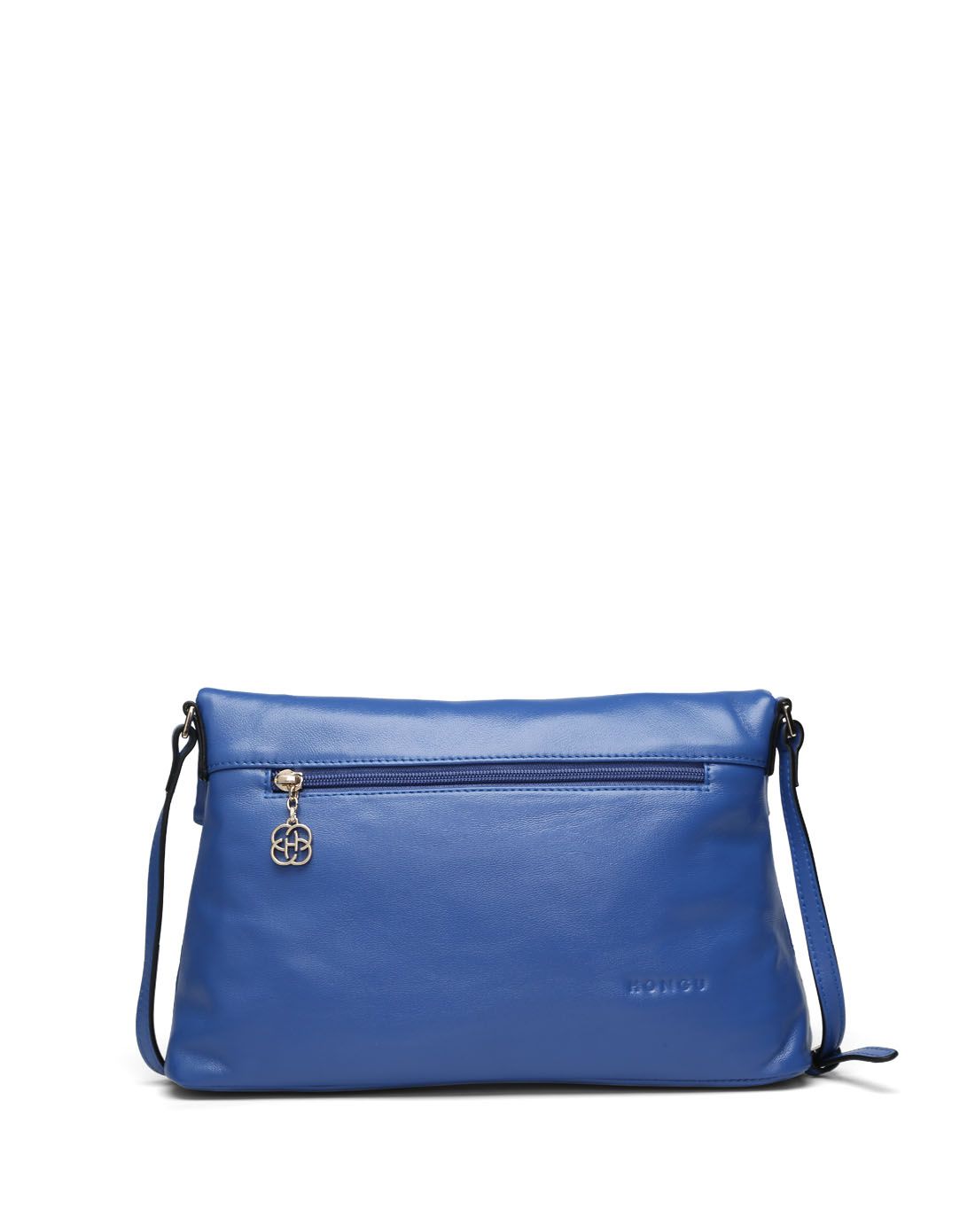 女款休闲宝蓝色斜挎包