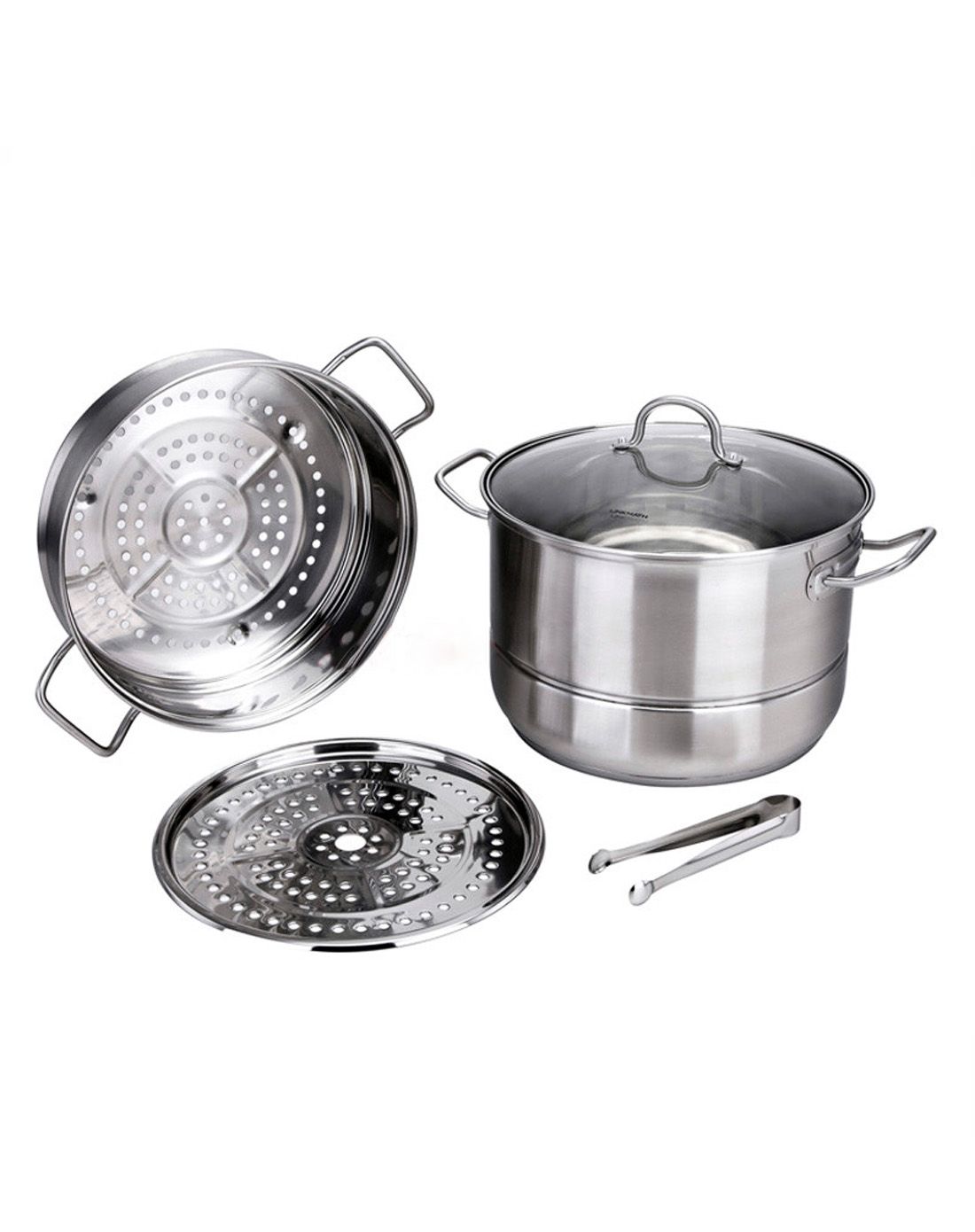 凌丰linkfair厨具专场彗智系列28cm不锈钢蒸锅五件套装lmzg-hz28t5