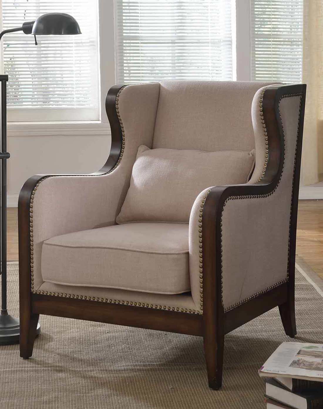 mission兰德美国进口黄杨木实木框布艺沙发