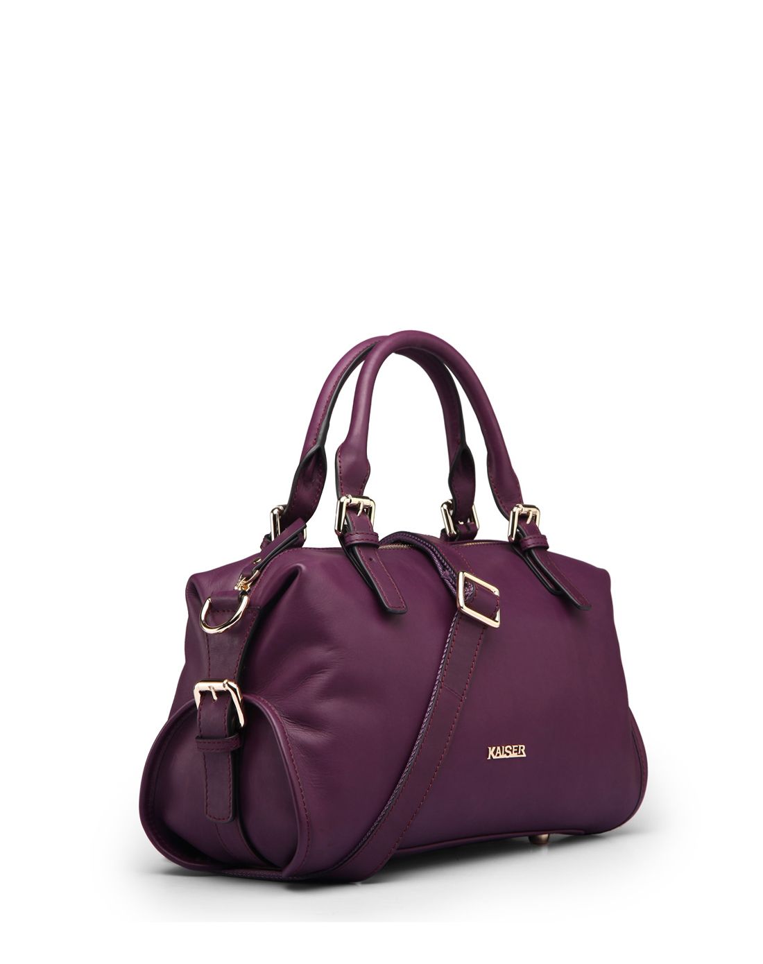 凯撒kaiser男女包女款紫色牛皮时尚休闲手提包2499001201_唯品会