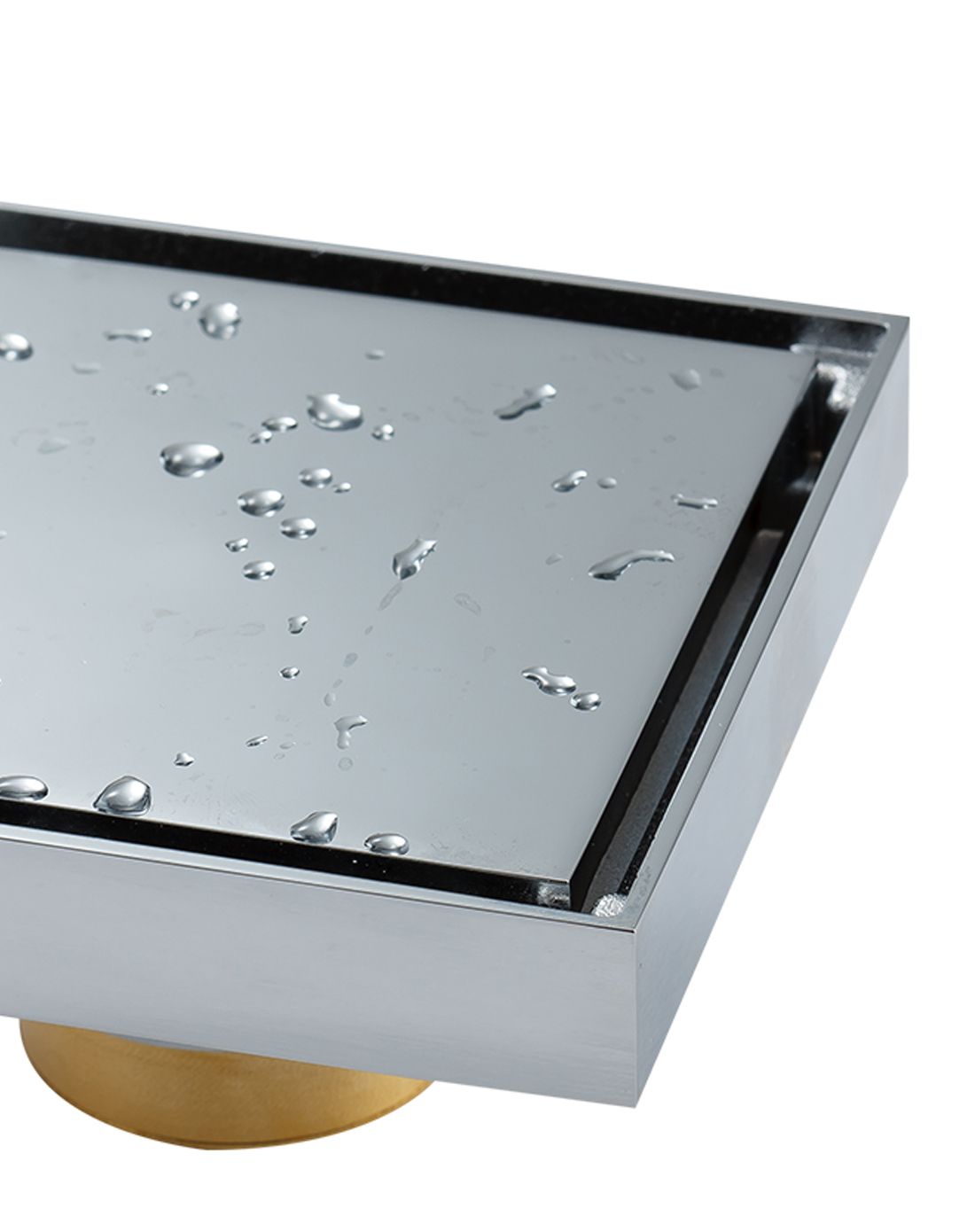 高端奢华 黄铜镀铬 淋浴/干区四防地漏