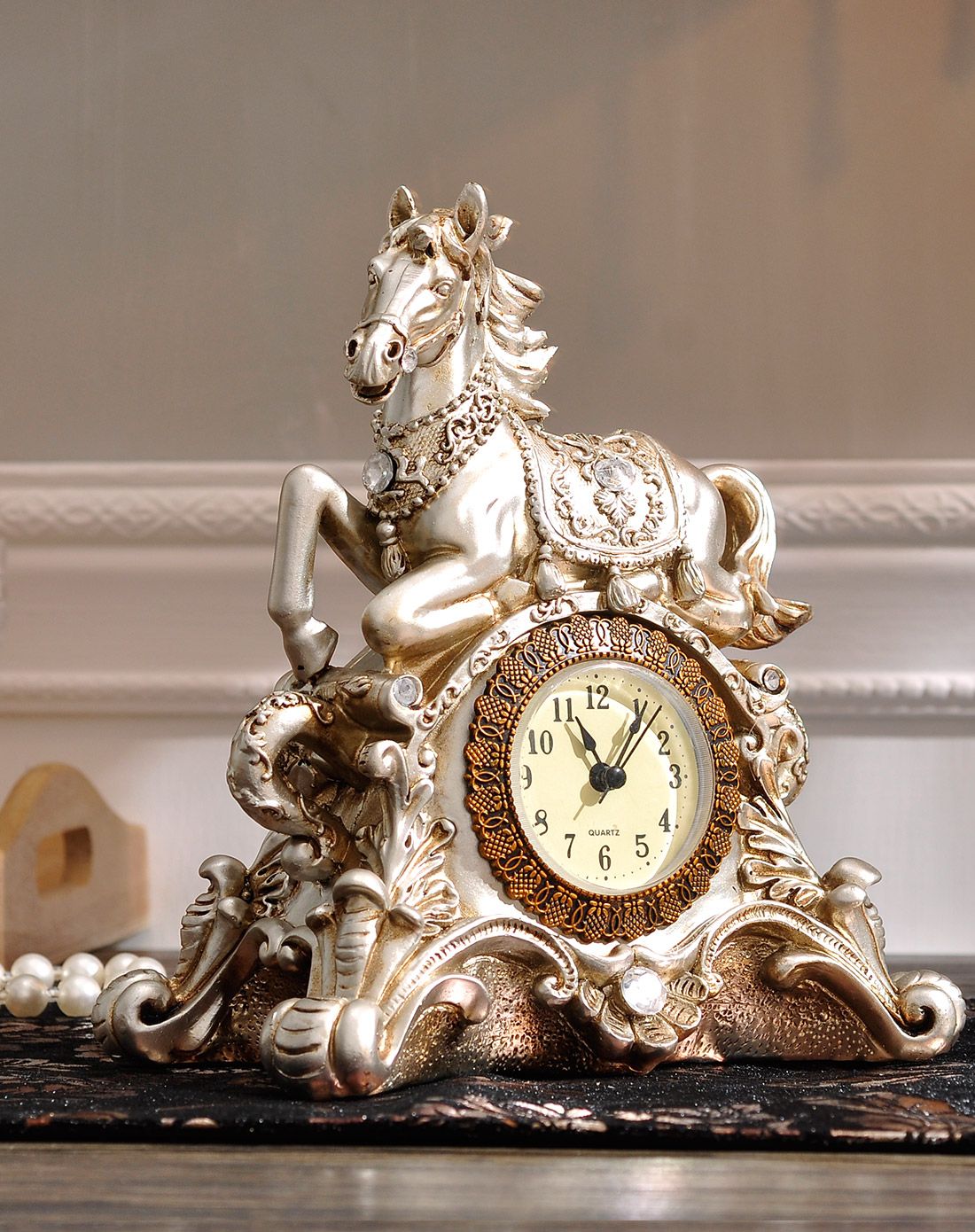 欧美富贵马摆件钟