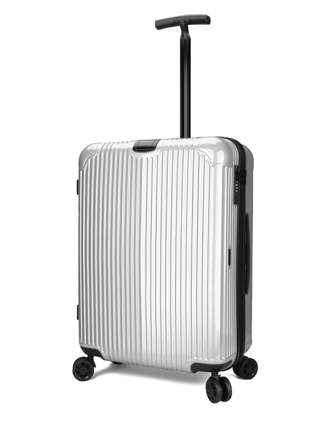 艾格森/aigosn单拉杆亮面行李箱22寸银色