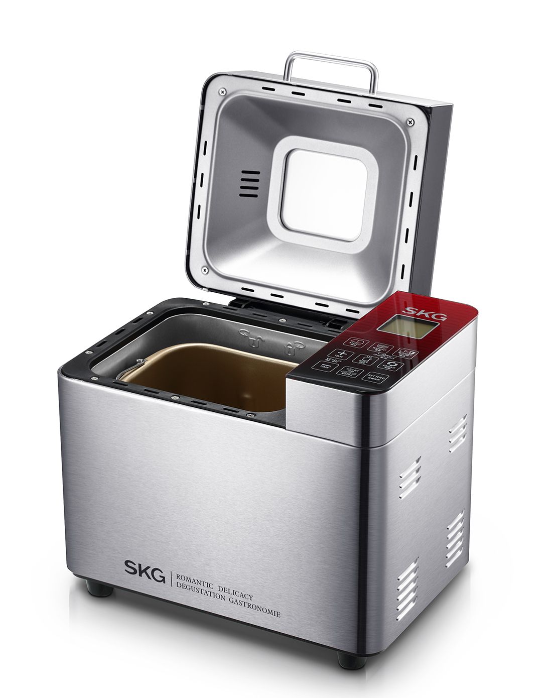 面包机 全拉丝不锈钢机身 米包菜单