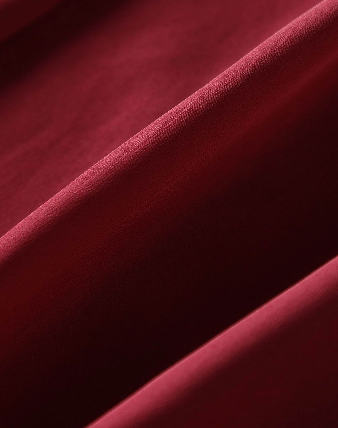 深红色长袖百搭中长款t恤