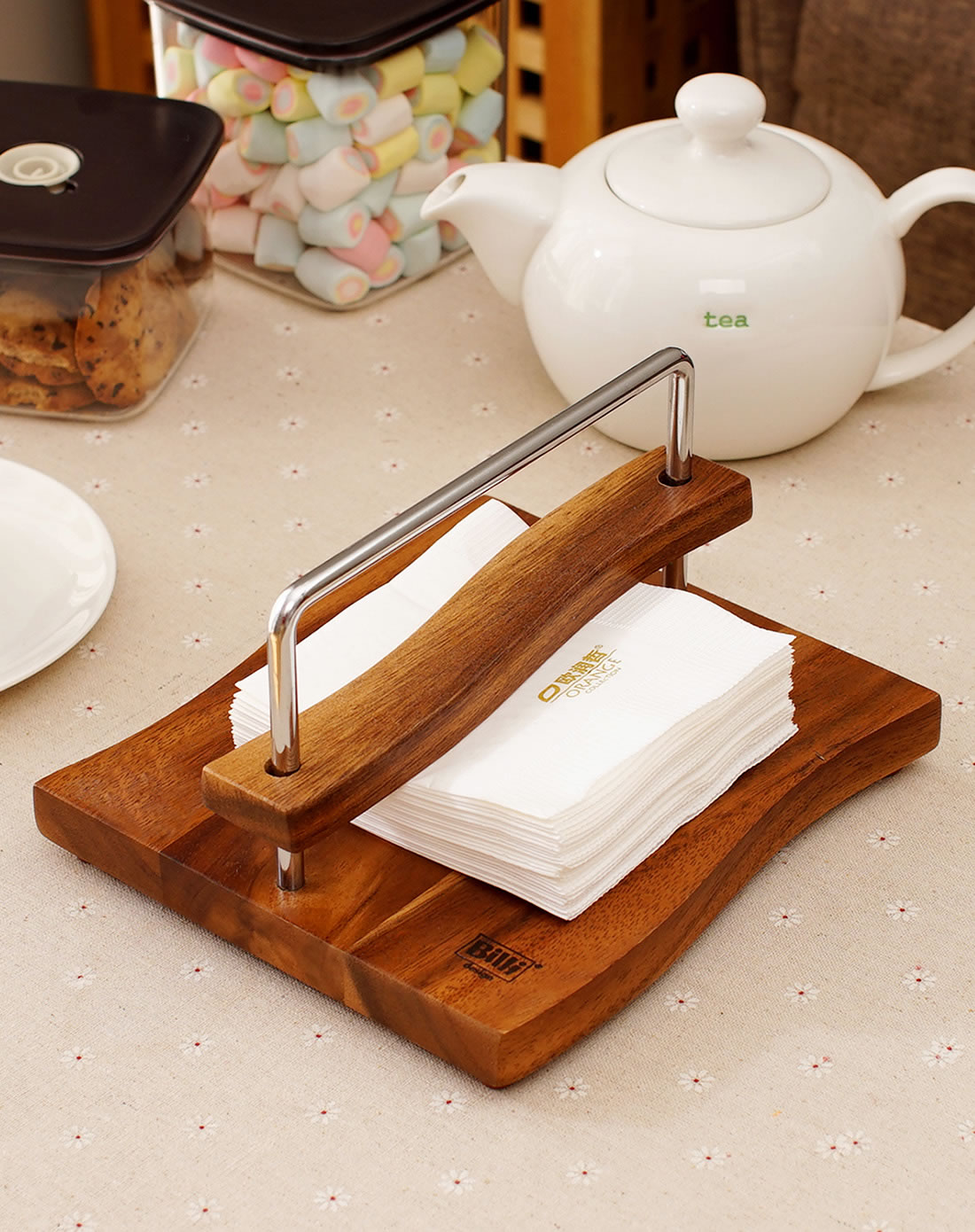 泰国制相思木餐巾纸架