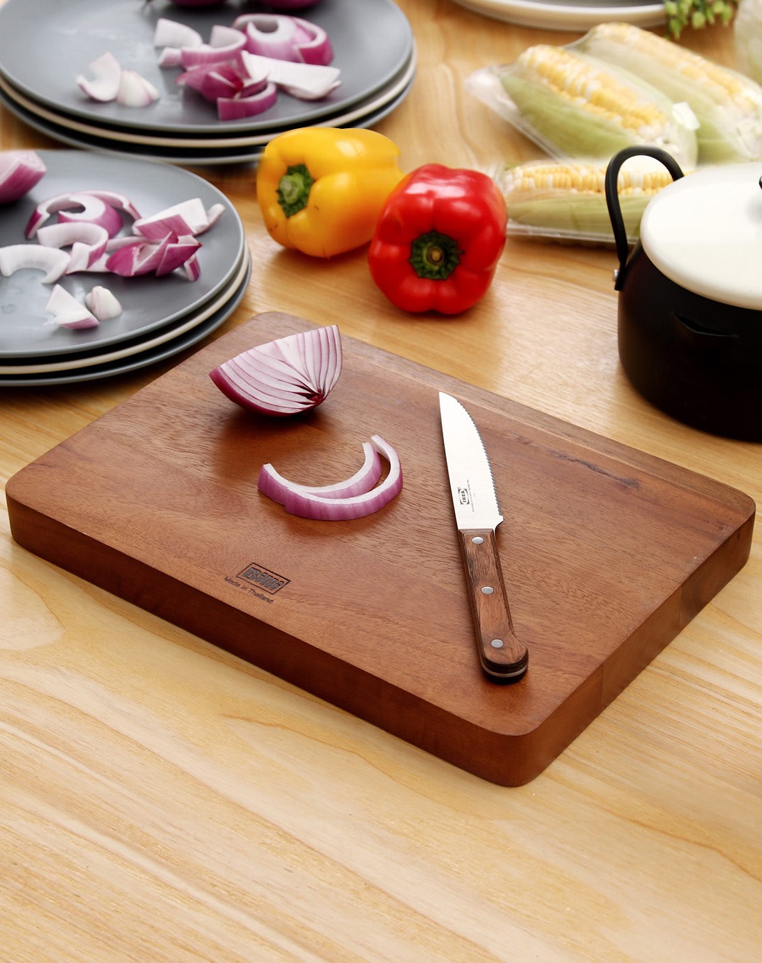 泰国进口相思木长方砧板(35mm特厚)