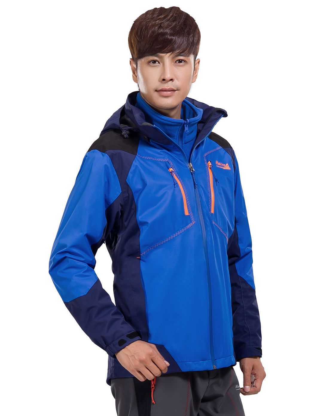 男士宝蓝/藏青冲锋衣 东丽面料防水透气