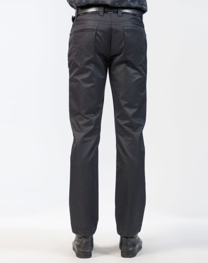 黑色舒适抗皱棉质商务休闲裤