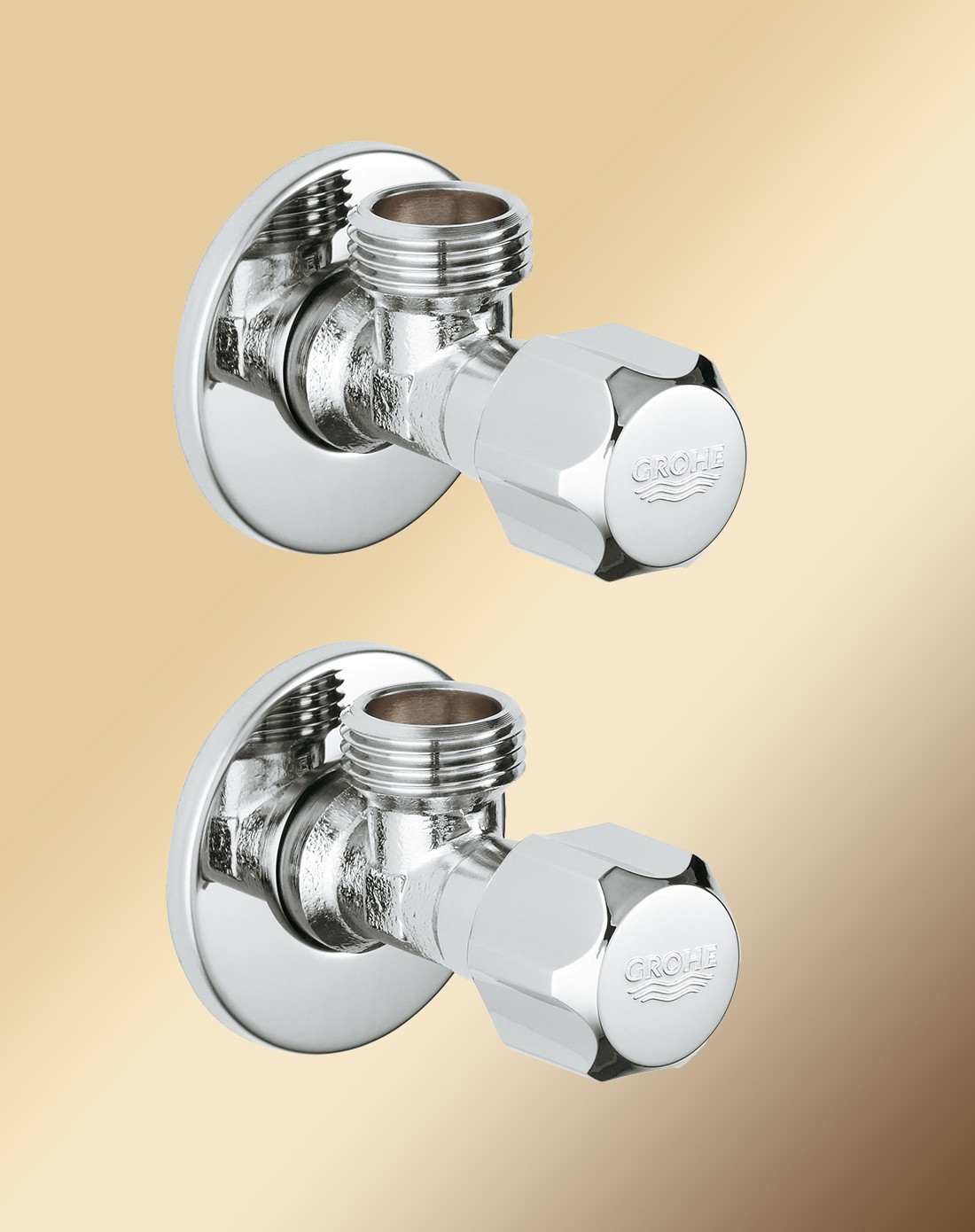 高仪国标四分角阀一对