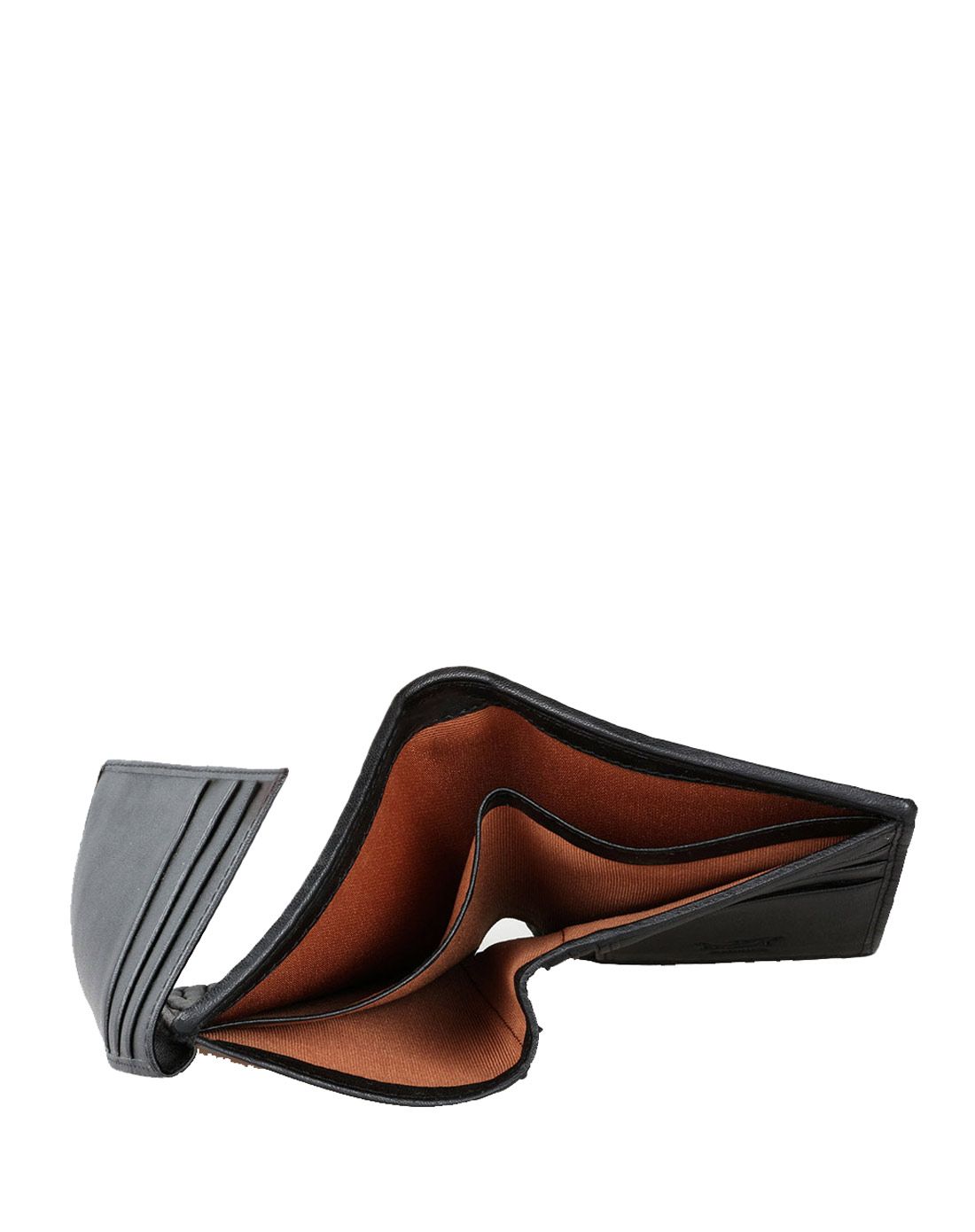 男款黑色稀有海狮皮配牛皮高档钱包