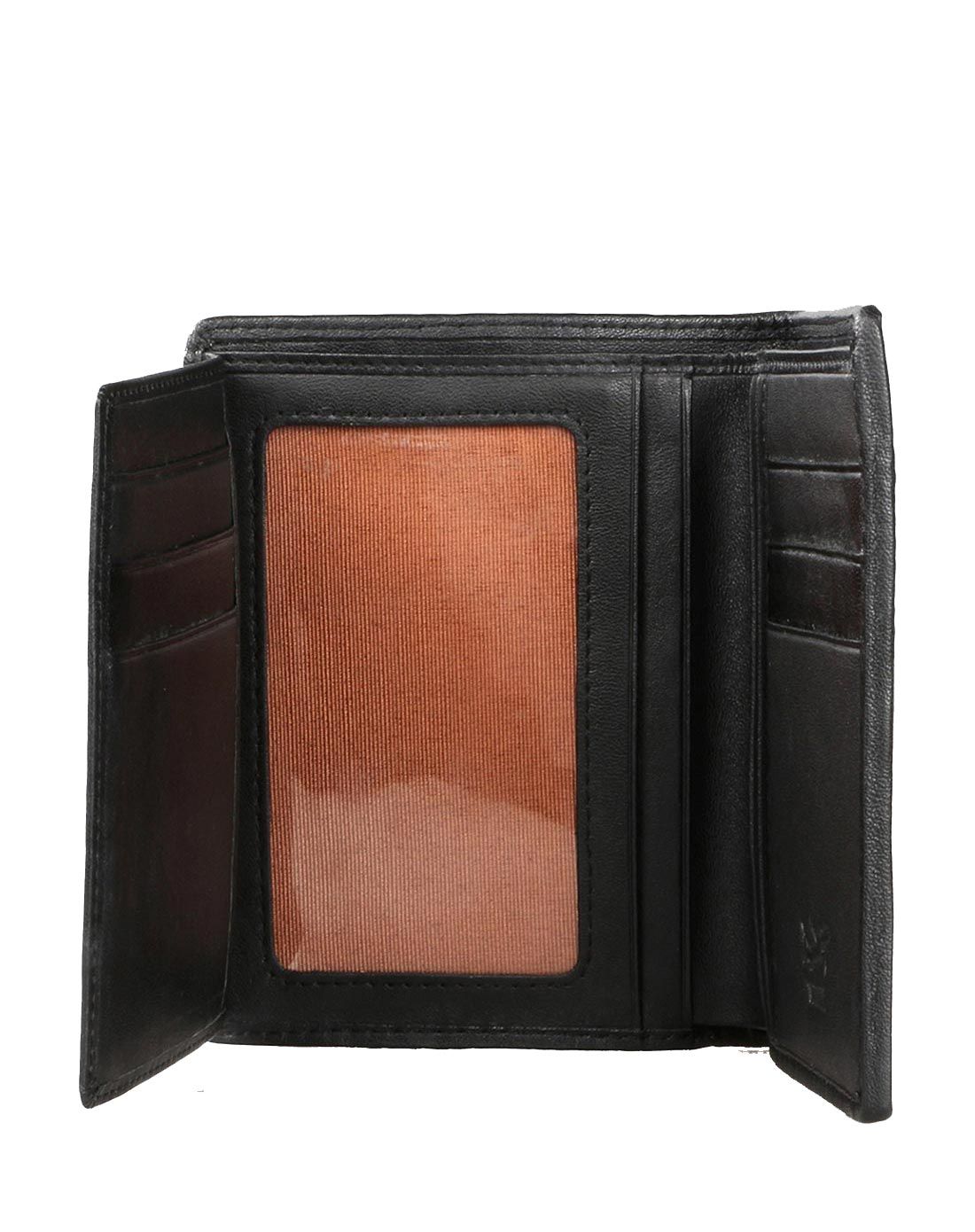 男款黑色稀有海狮皮配牛皮高档钱包