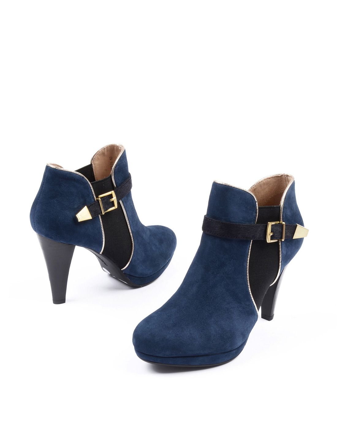 娜然naturalizer&franco sarto女鞋娜然naturalizer金属镶边羊绒粗跟