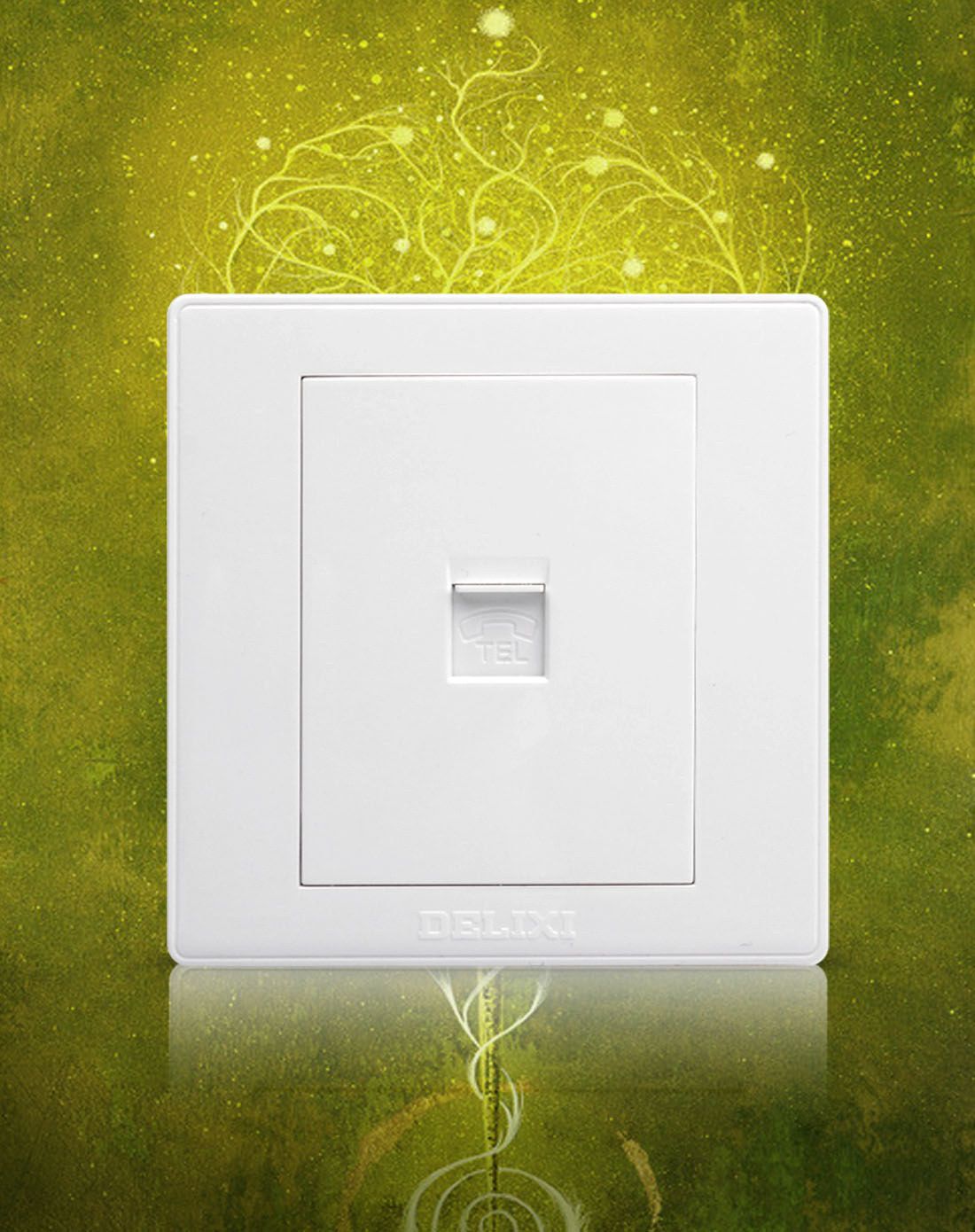 电话插座面板 一位电话线插座