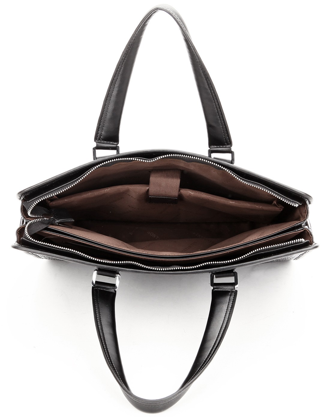 男士黑色二层牛皮经典商务系列公文包