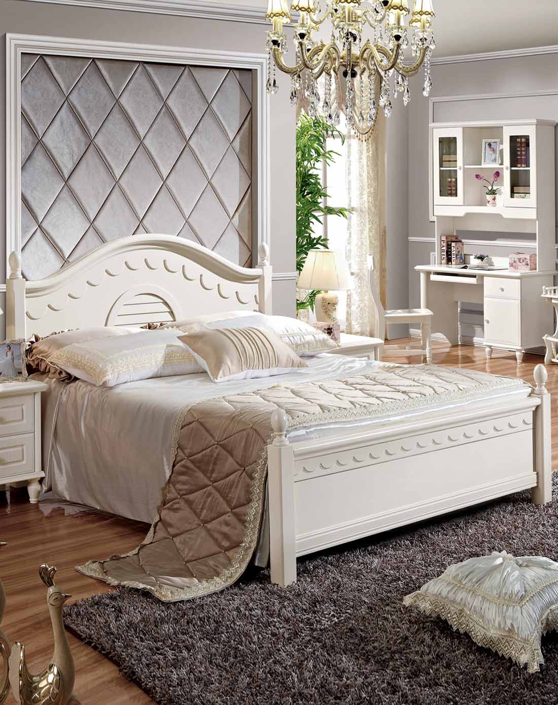 1.5米白色海盗船儿童床