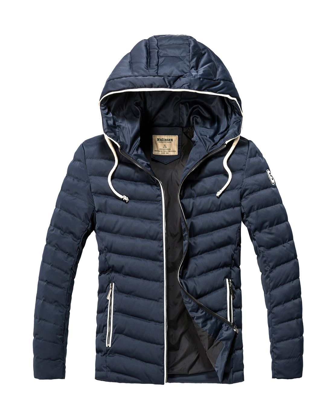 男款 深蓝休闲棉服 防寒保暖