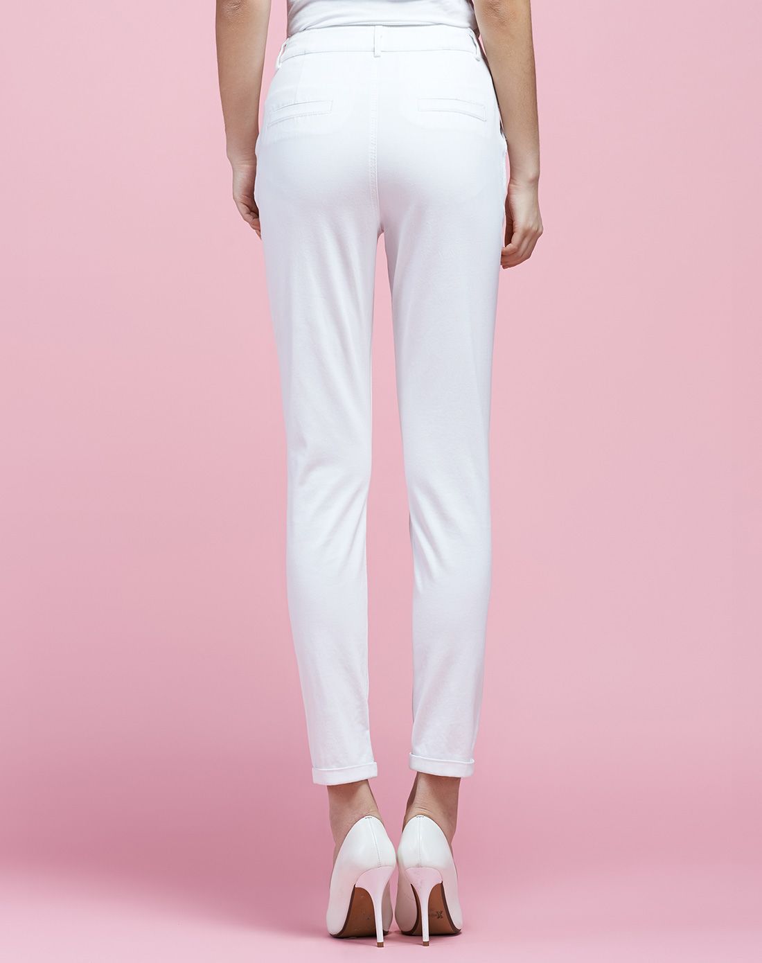 娅丽达yerad女裤专场白色百搭棉锦哈伦裤ea41jk0_唯品会