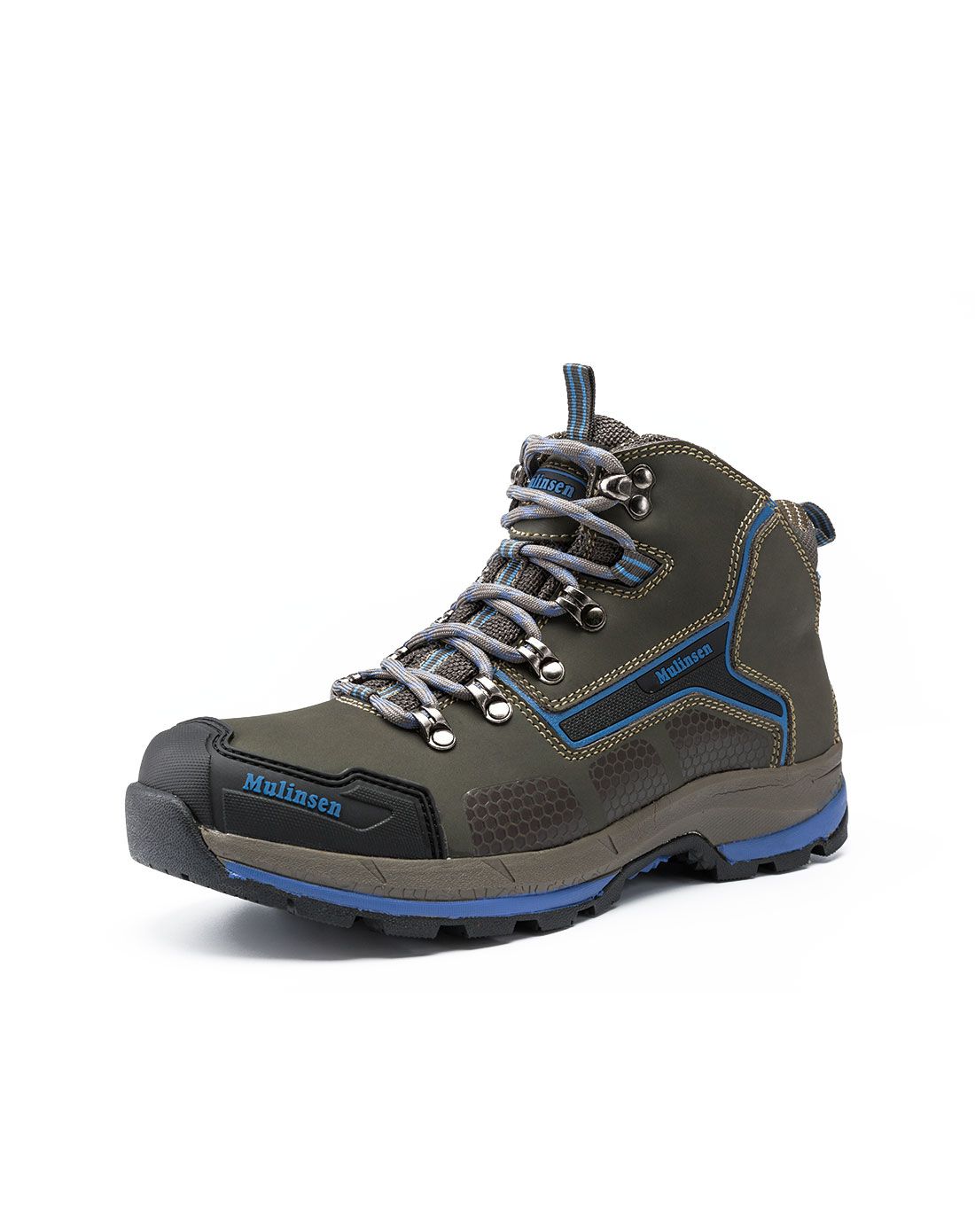 男款 军绿色中帮徒步鞋 防滑减震