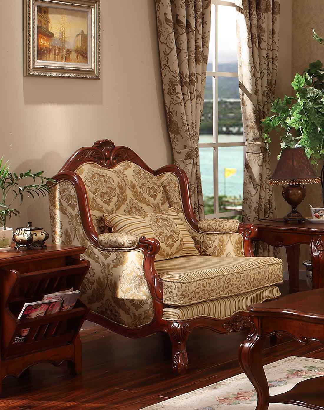 雅居格家具专场美式布艺沙发组合1 2 3 f96107f96107_唯品会