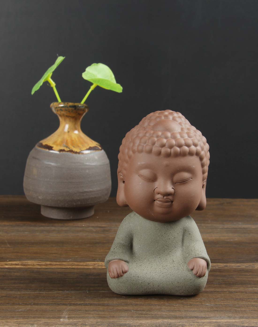 佛道六度(随然)沙弥茶宠纯手雕