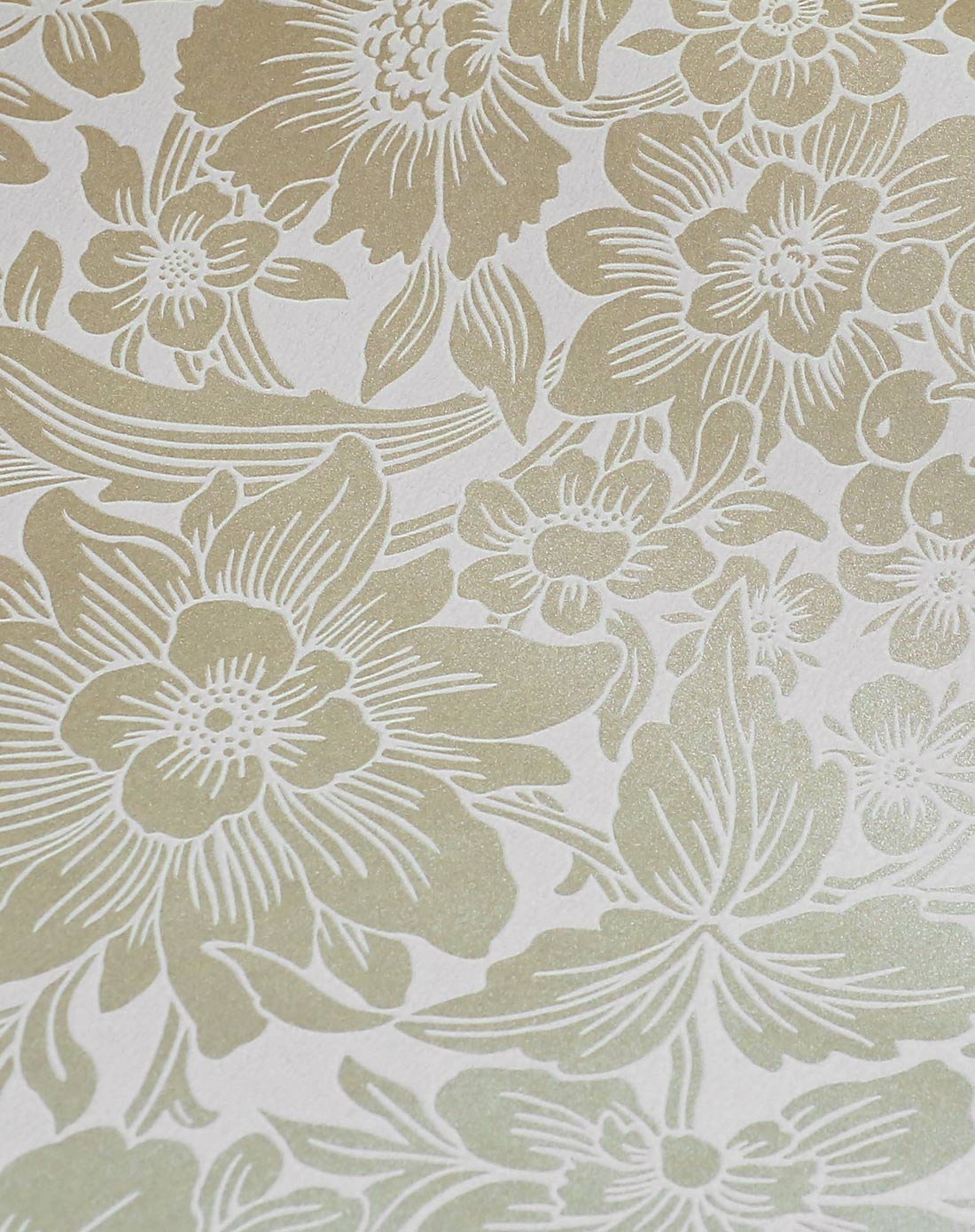 欣旺欧式奢华无纺布墙纸田园复古大花壁纸-浅咖