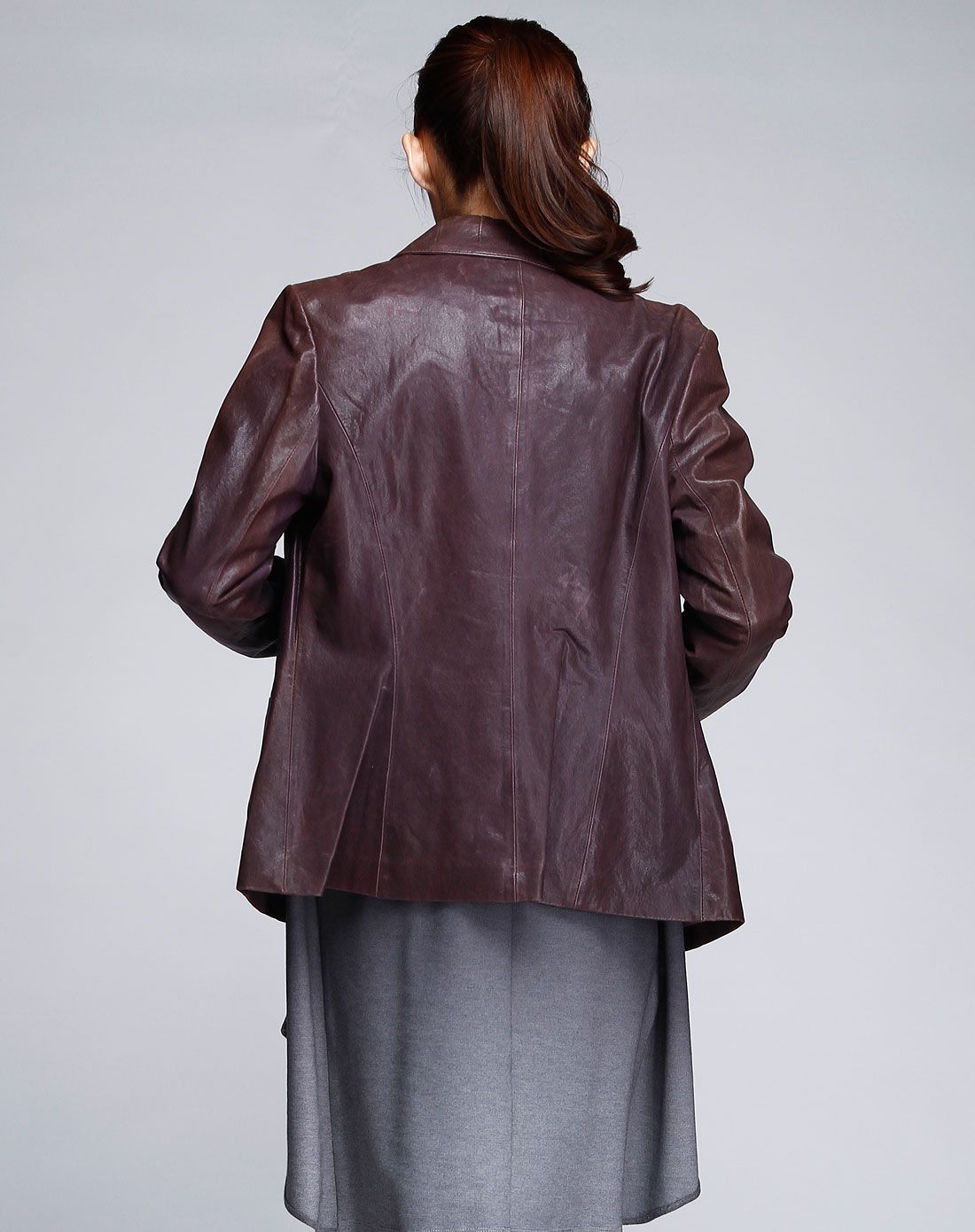 女款绛紫长袖上衣