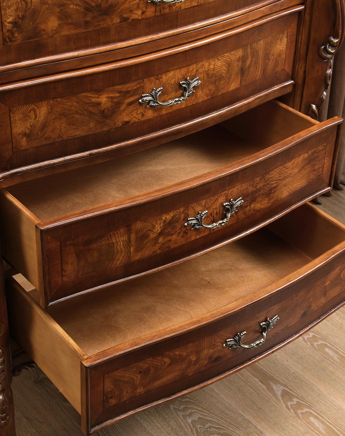 美式复古实木五斗柜