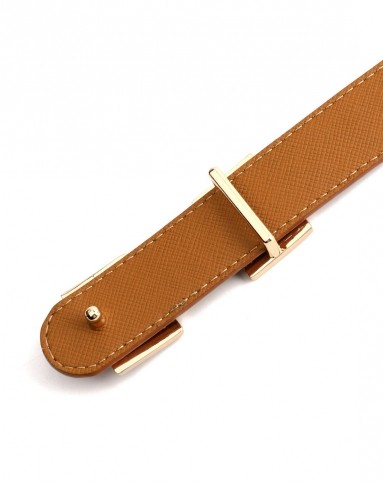 女士浅棕色牛皮休闲皮带