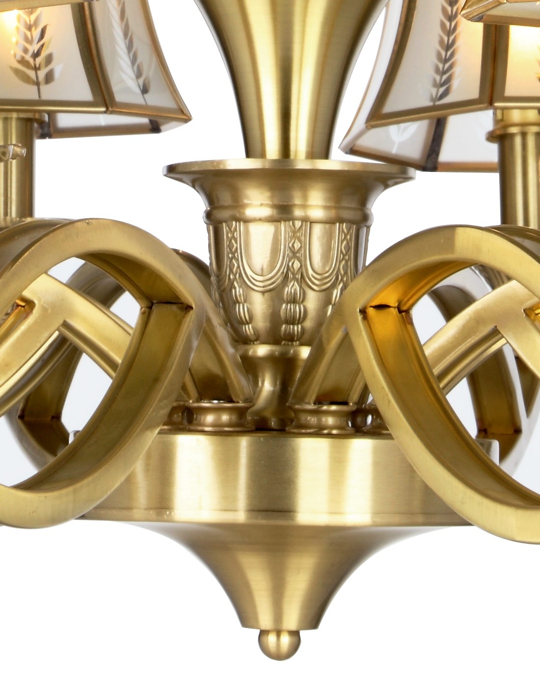 8头简约美欧式全铜吊灯20-30㎡