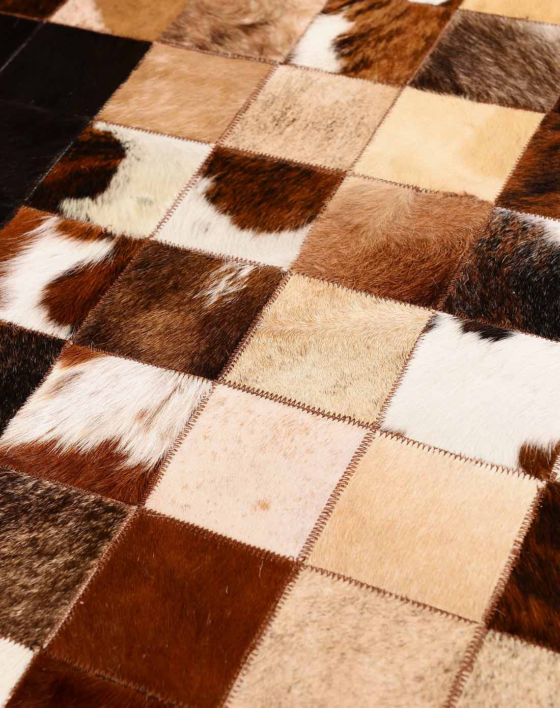 客厅茶几地毯地垫 牛皮手工拼接地毯 160*230cm