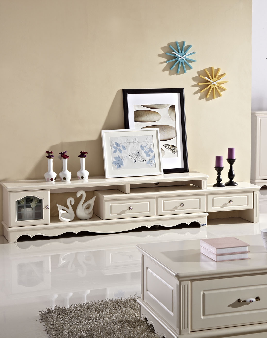 小憨豆bean homes家具田园电视柜茶几套餐xhd_ct07_260v_唯品会