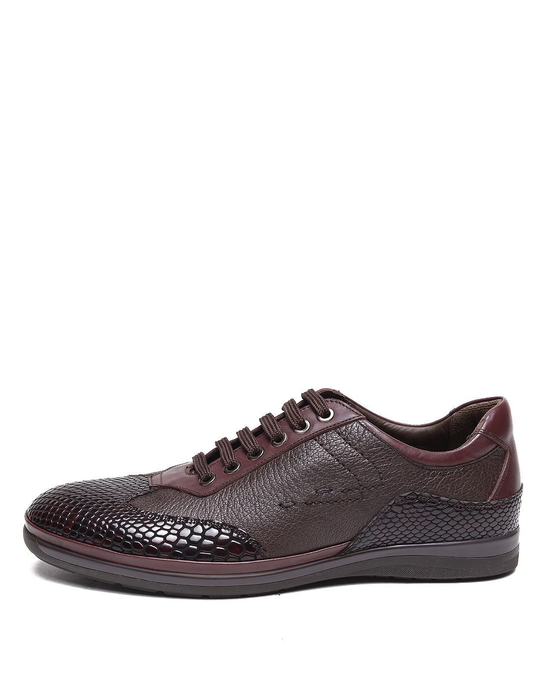 布兰施braun buffel酒红色牛皮动感男鞋b227162077700_唯品会