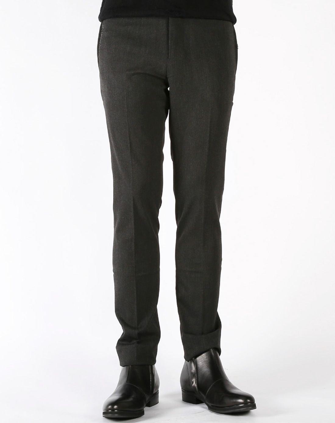 深灰色时尚商务简约修身西裤